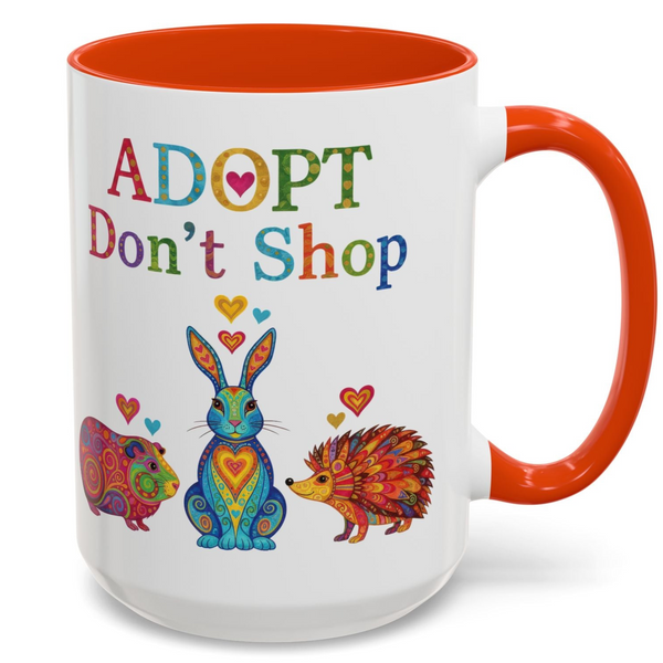 Guinea Pig Mug - Adopt Don't Shop - Boho