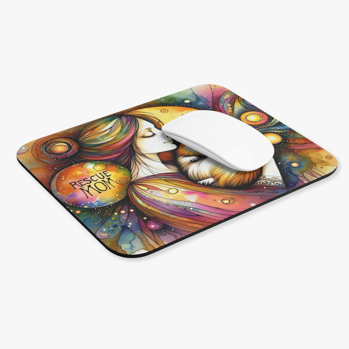 Rescue Mom Glow Guinea Pig Mouse Pad