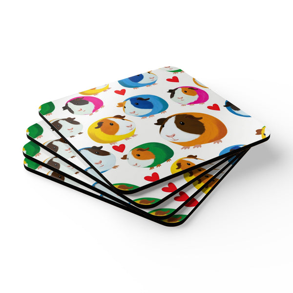 Poppin' Piggy Corkwood Coaster Set