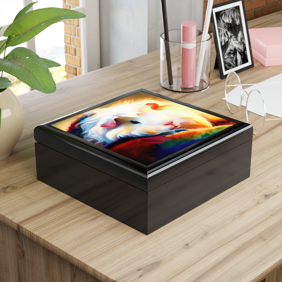 Firelight Fleece Cavy Guinea Pig Jewelry Box