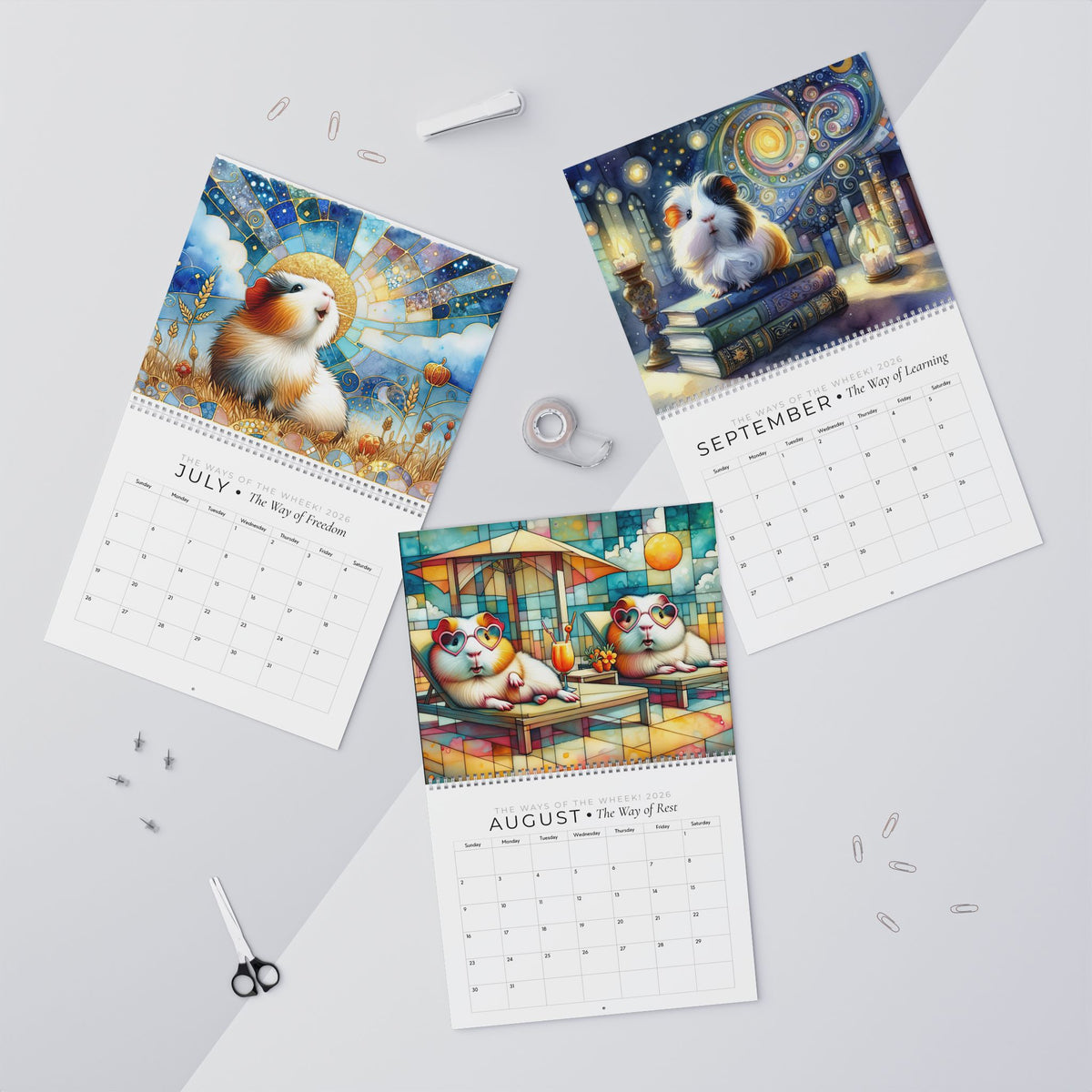 The Ways of the Wheek, Monthly Guinea Pig Wall Calendar