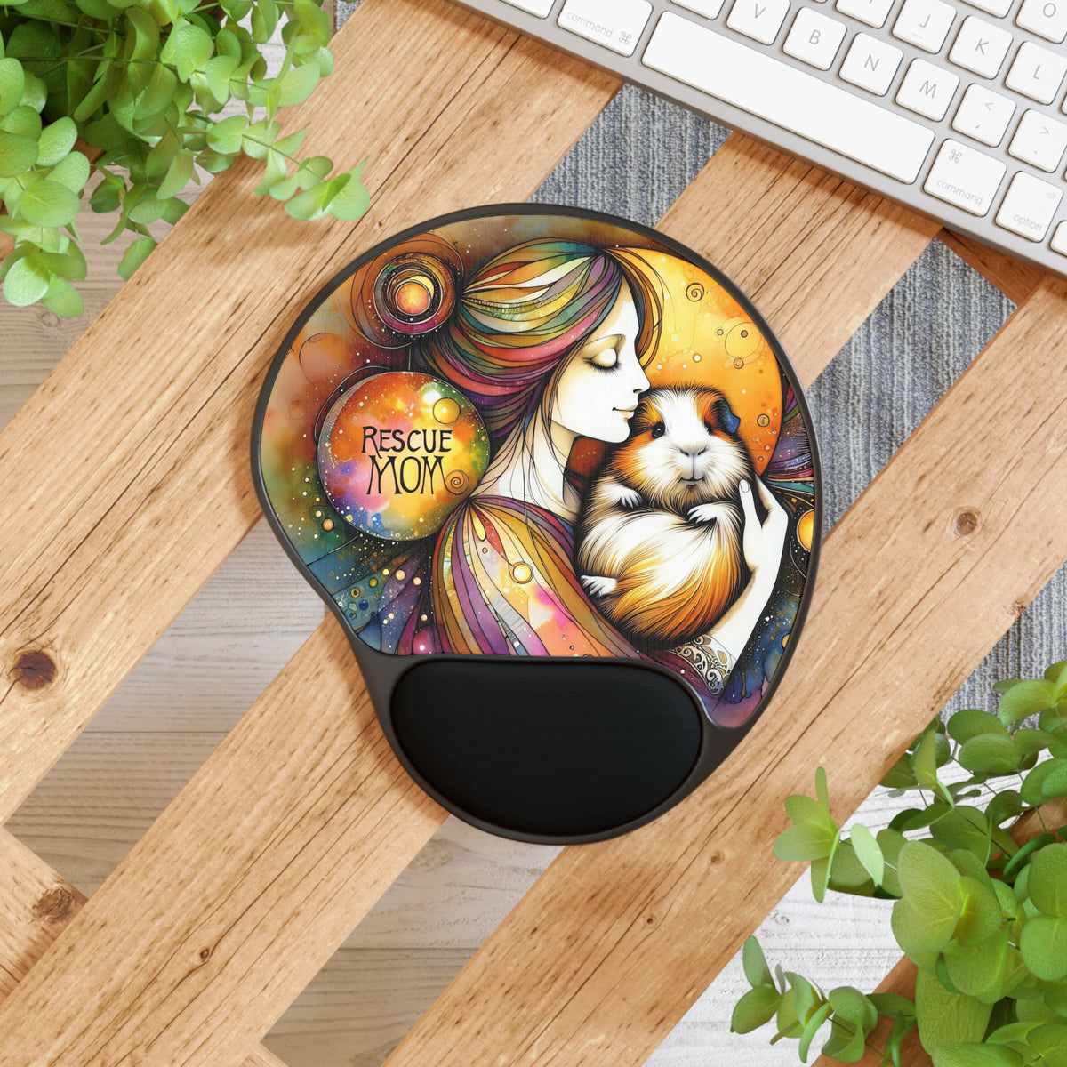 Rescue Mom Rich Piggy Pad With Wrist Rest