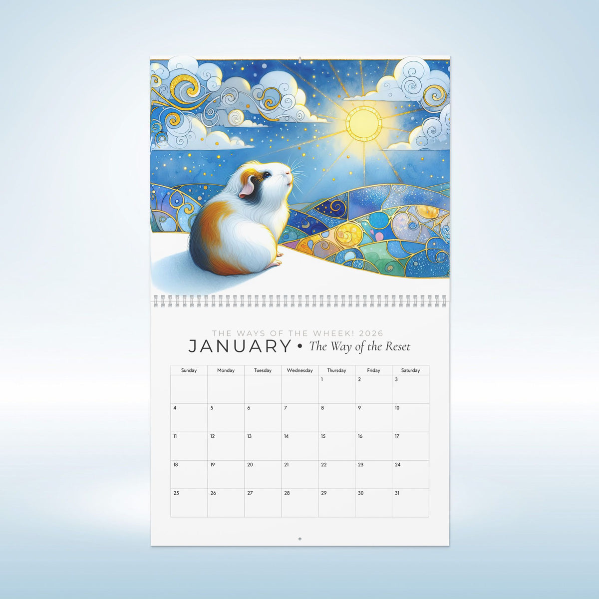 The Ways of the Wheek, Monthly Guinea Pig Wall Calendar