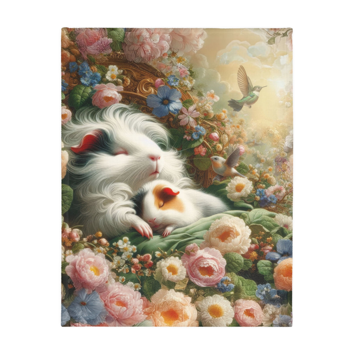 Dreaming Napping Piggies Velveteen Microfiber Guinea Pig Blanket