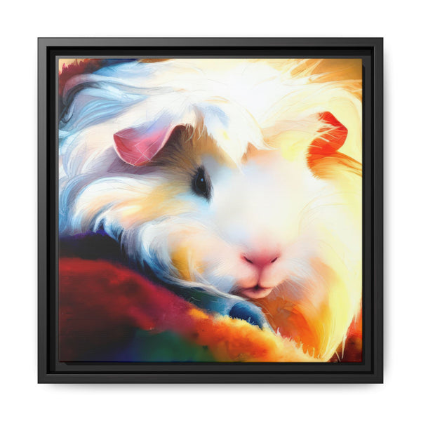 Colorful Guinea Pig Framed Canvas Print, Animal Wall Art, Home Decor, Pet Lover Gift, Vibrant Artwork, Unique Gift Idea