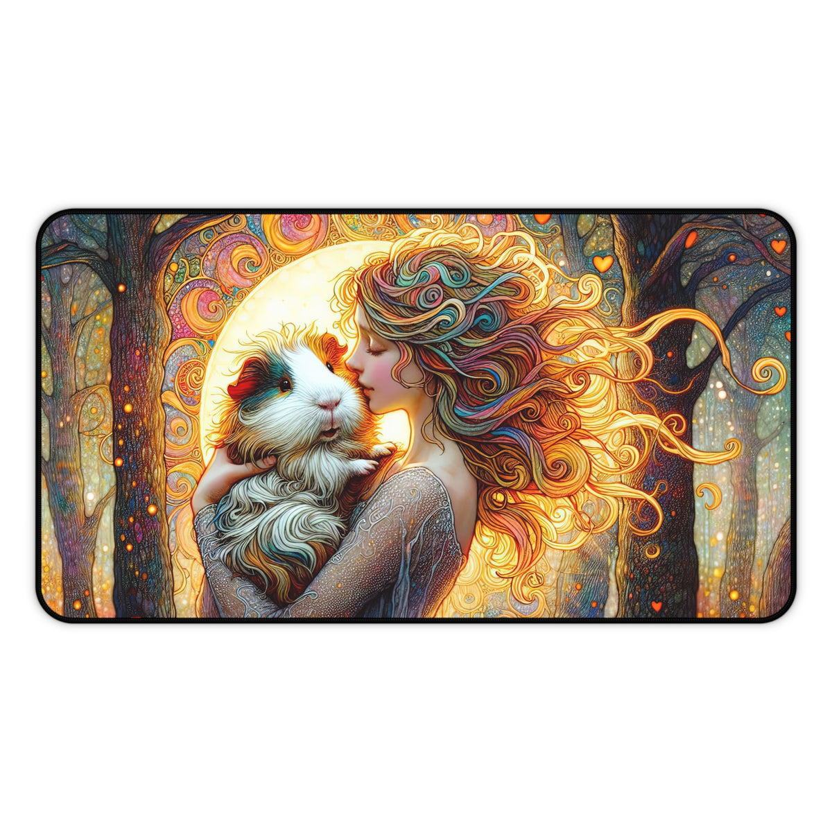 Whimsical Desk Mat with Enchanted Forest Design, Home Office Decor, Gift for Animal Lovers, Artistic Mouse Pad, Unique Work Station [...]