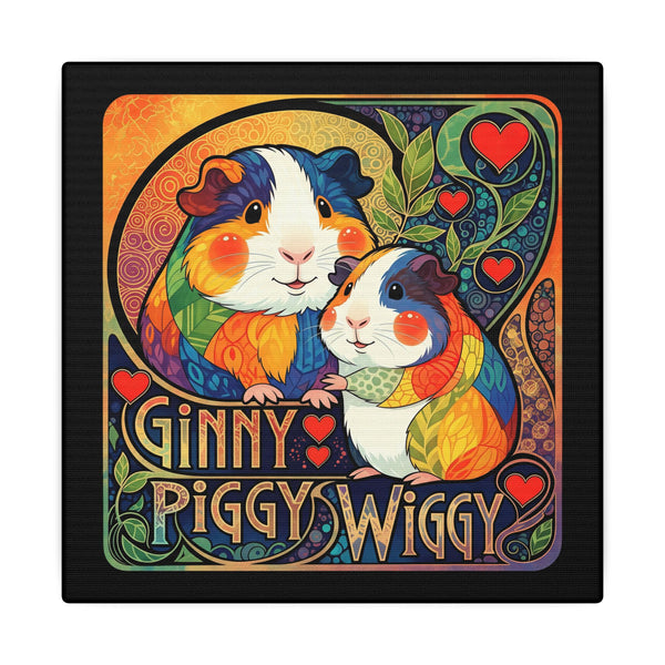 Cheeky Ginny Piggy Wiggy Guinea Pig Canvas