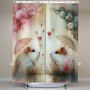 Cute Guinea Pig Shower Curtain with Hearts - Perfect for Animal Lovers & Home Décor