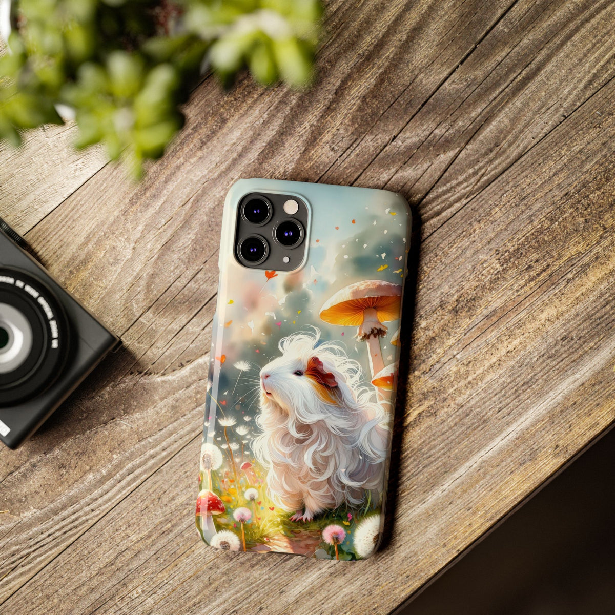 Dandelion Daze Guinea Pig Slim iPhone Case