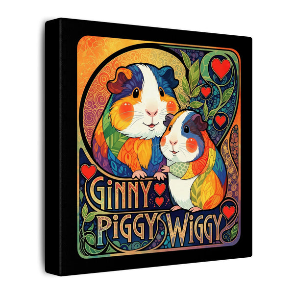 Cheeky Ginny Piggy Wiggy Guinea Pig Canvas