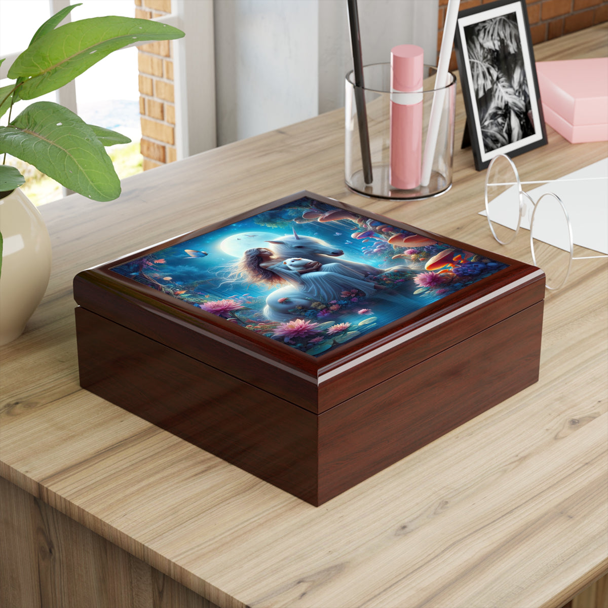 The Unicorn and the Cavy Guinea Pig Jewelry Box