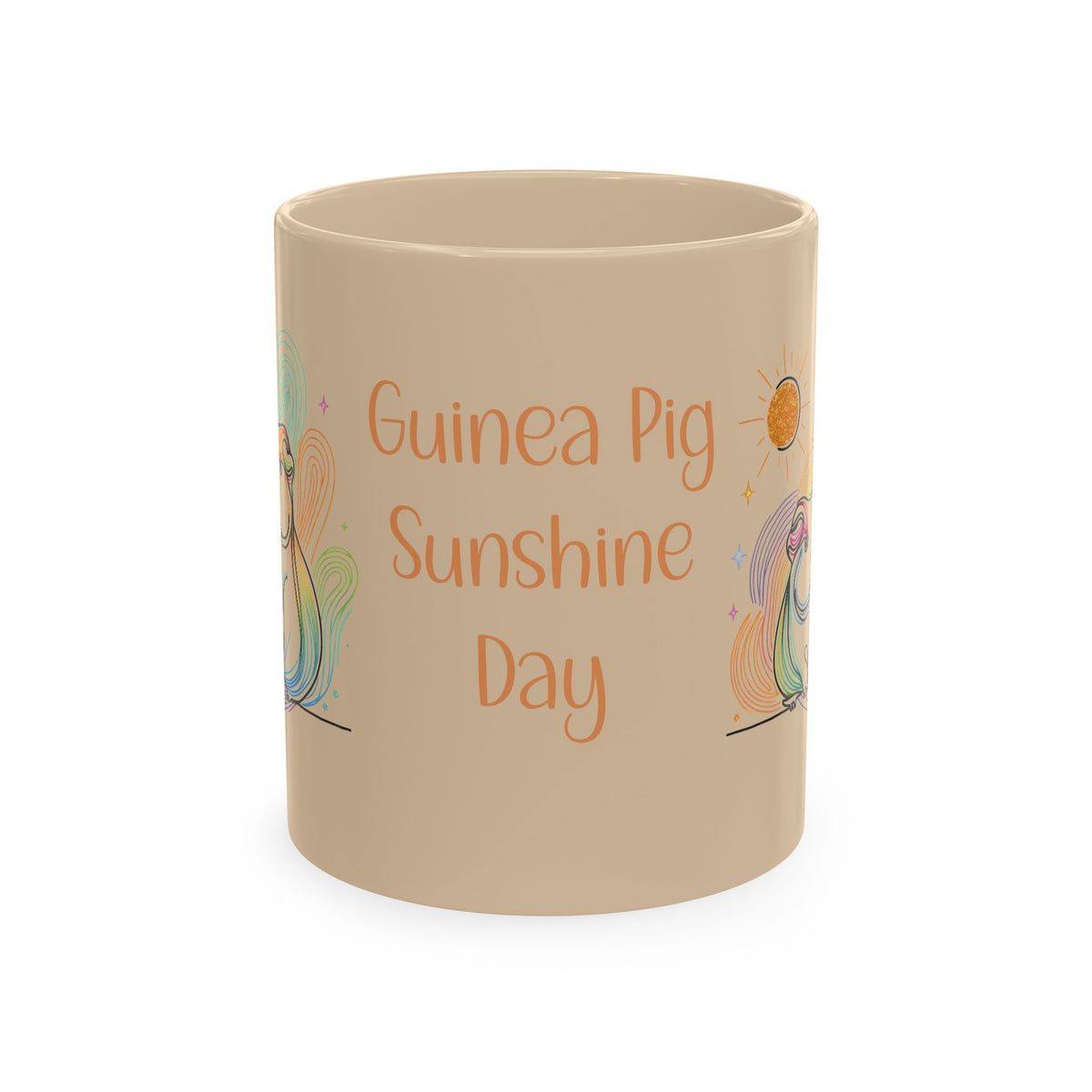 Personalized 'Teresa's Piggy Day' Ceramic Mug - Whimsical Guinea Pig Gift