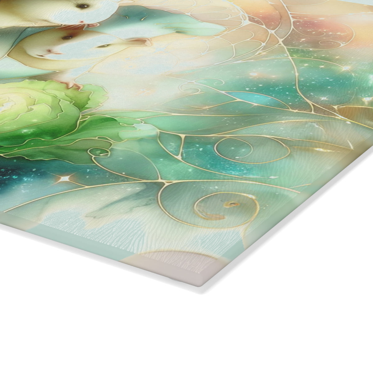 Piggy Chefs Guinea Pig Glass Cutting Board