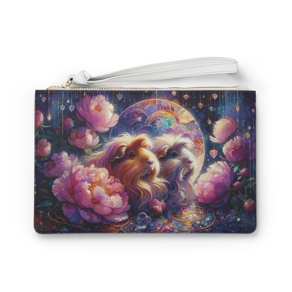Piggies in Peonies Guinea Pig Clutch Bag