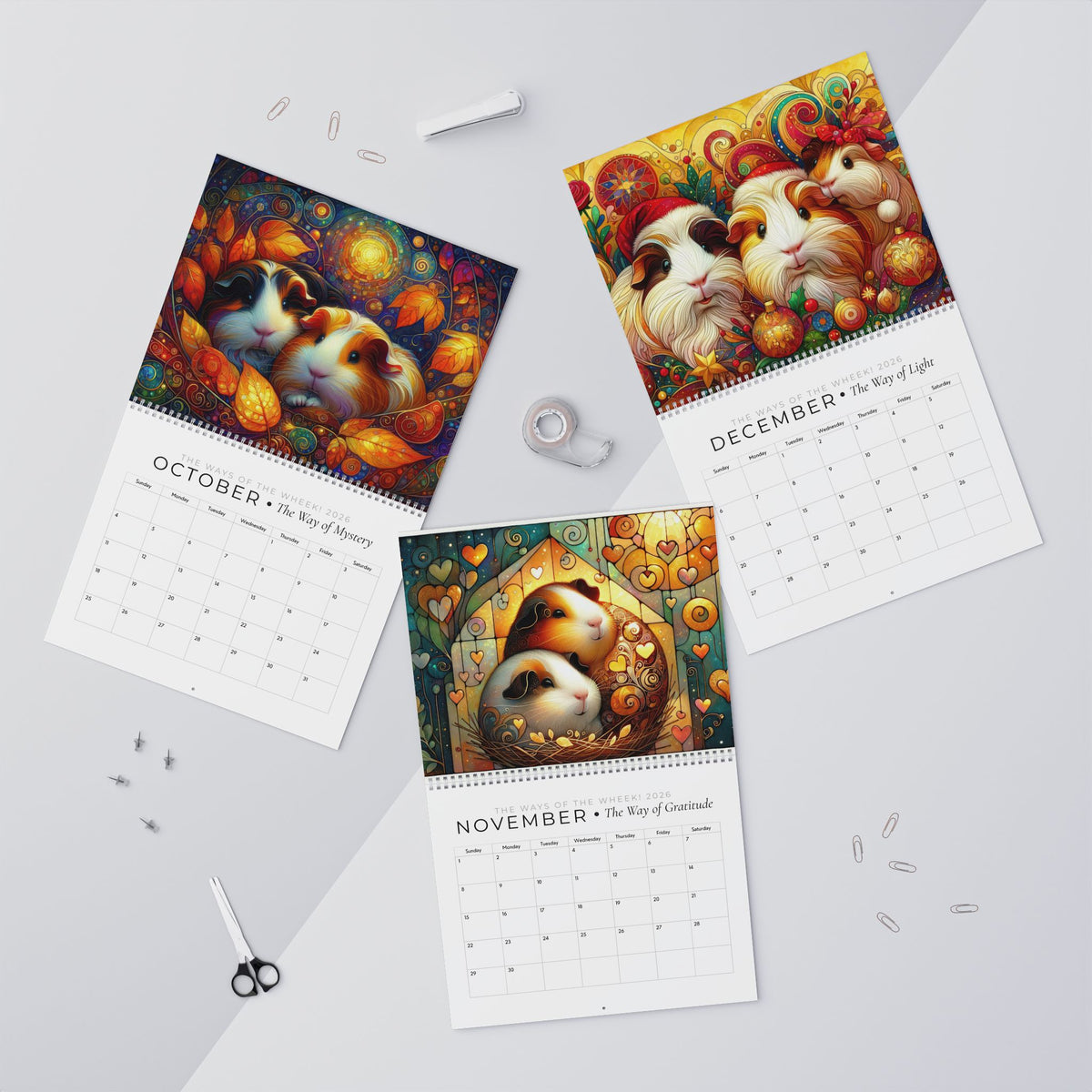 The Ways of the Wheek, Monthly Guinea Pig Wall Calendar