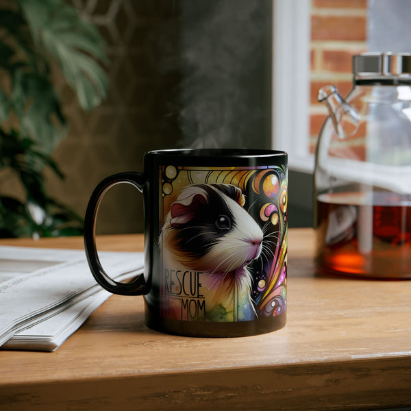 Colorful Guinea Pig Rescue Mom Mug – Perfect Gift for Animal Lovers, Pet Owners, Coffee Enthusiasts, Mother's Day, Birthdays