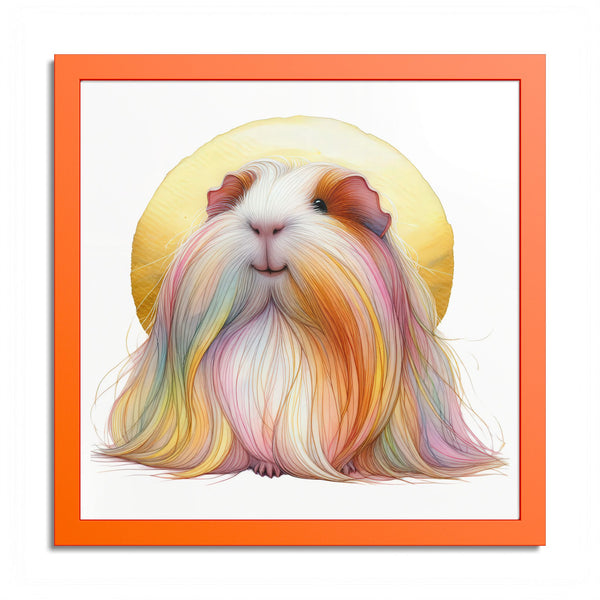 Sun-Blessed Cavy Guinea Pig Framed Art Print