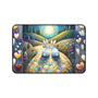 Cute Rabbit Desk Mat - Colorful Floral Landscape Design