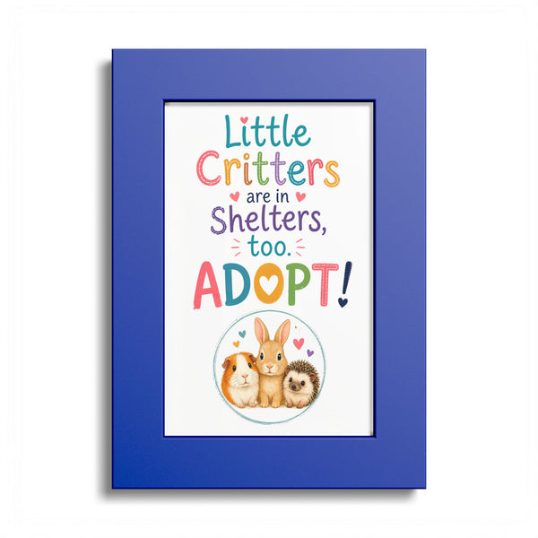 Little Critters in Shelters, Too Guinea Pig Framed Art Print
