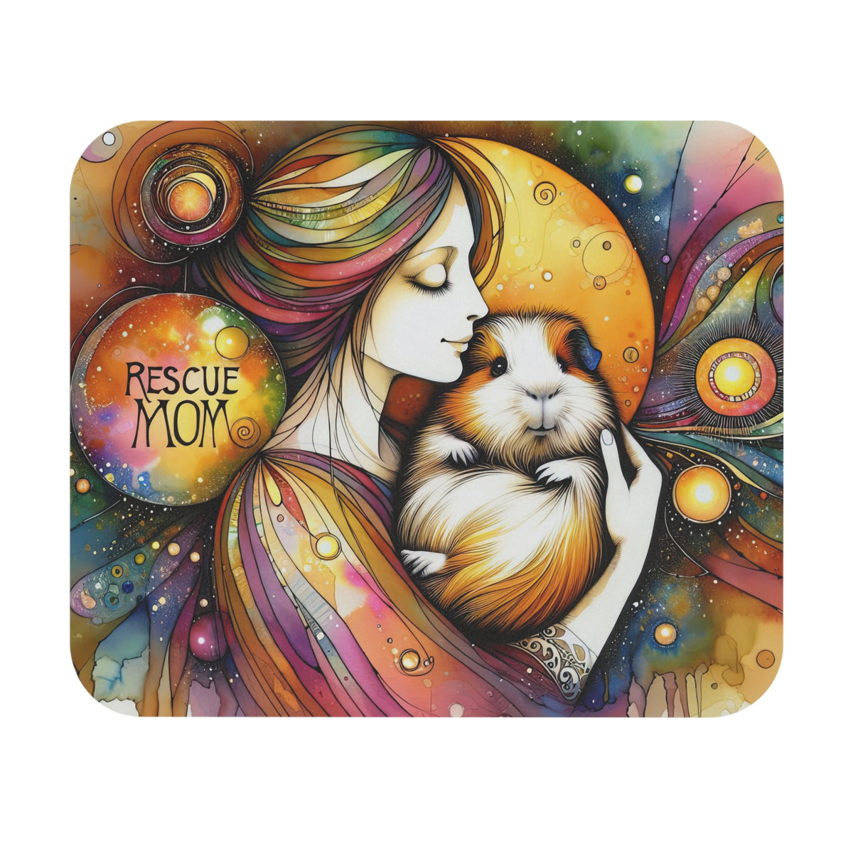 Rescue Mom Glow Guinea Pig Mouse Pad