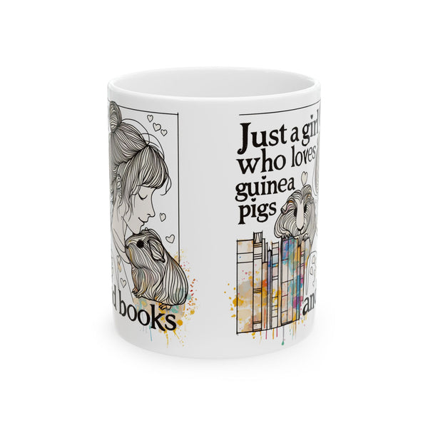 Just a Girl with Books Guinea Pig Mug