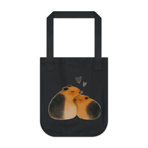 Cute Animal Love Tote Bag | Organic Canvas Shopper, Eco-Friendly Gift, Pet Lover Accessory, Reusable Grocery Bag, Minimalist Design