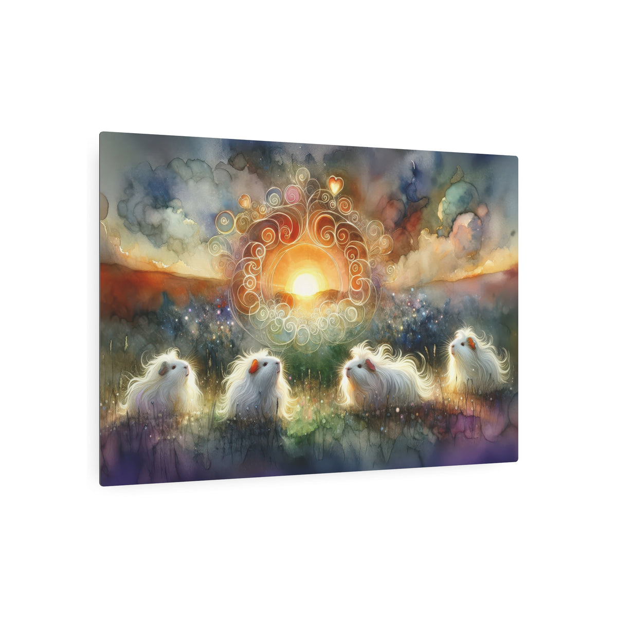 Sunset Meeting Metal Art Sign