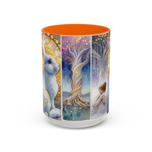 Enchanted Rabbit Coffee Mug, Fantasy Art Drinkware, Rabbit Lover Gift, Magical Mug for Tea, Cute Home Decor