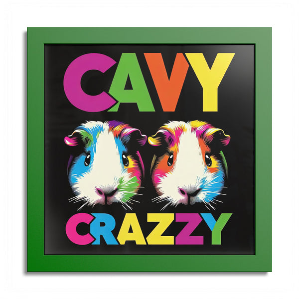 Cavy Crazzy Guinea Pig Framed Art Print