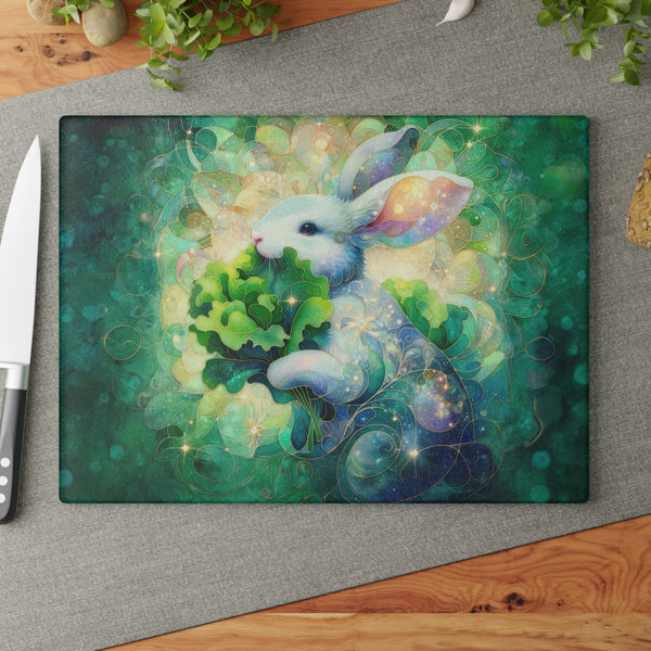 Bunny Nibbler Glass Cutting Board