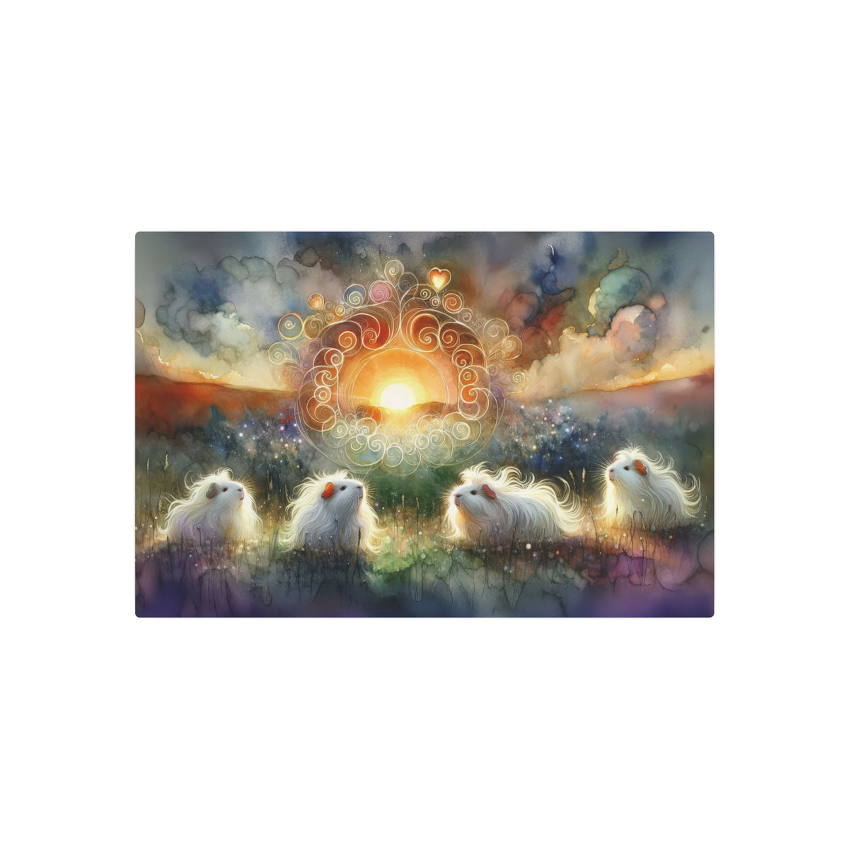 Sunset Meeting Metal Art Sign