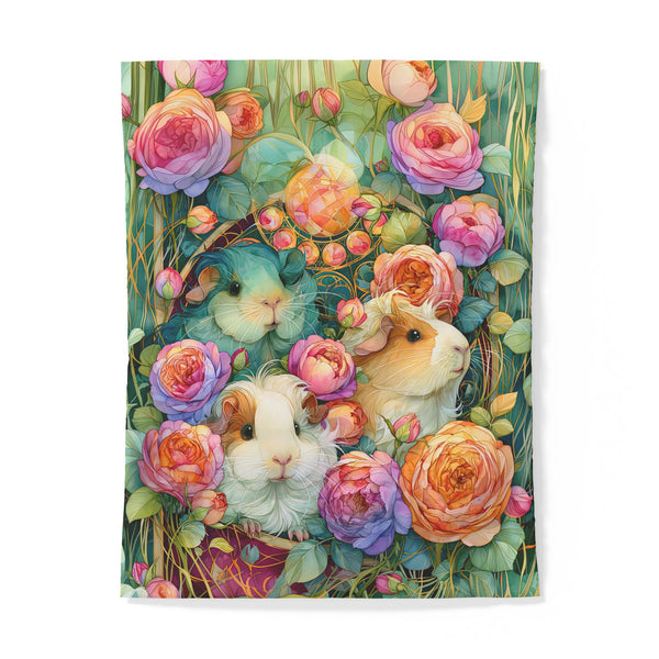 Rich Floral Guinea Pig Duvet Cover