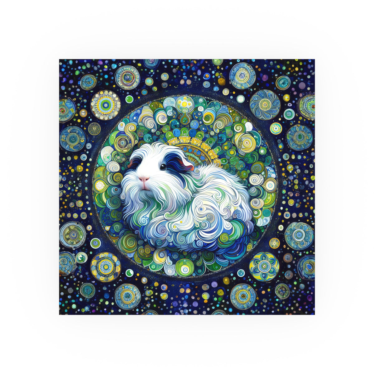 Blue Mandala Piggy Art Poster