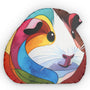 Vibrant Guinea Pig Custom Shaped Pillow