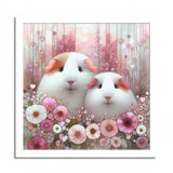 Pink Petal Piggies Framed Guinea Pig Wall Art – image 4