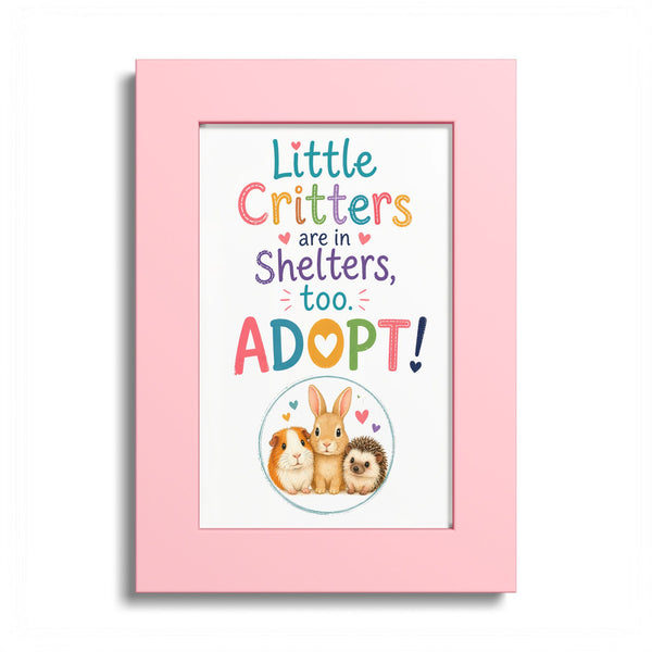 Little Critters in Shelters, Too Guinea Pig Framed Art Print