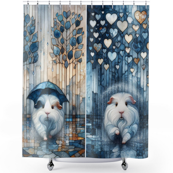 Guinea Pig in the Rain Shower Curtain