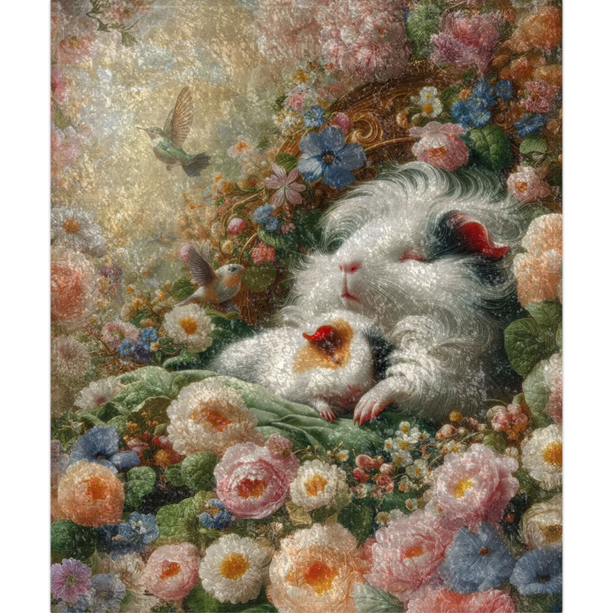 Dreamy Napping Piggies Crushed Velvet Blanket