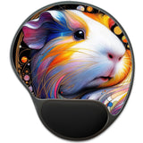 Closeup of guinea pig face looking back