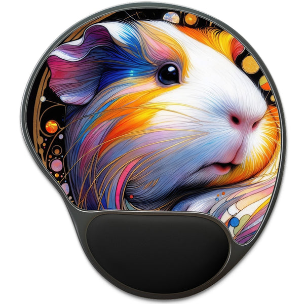 Closeup of guinea pig face looking back