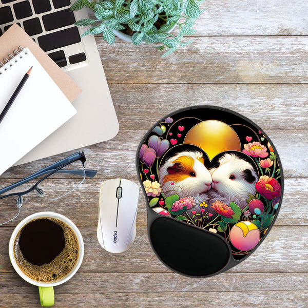 Two Piggies in a Heart with Sun Pad With Wrist Rest