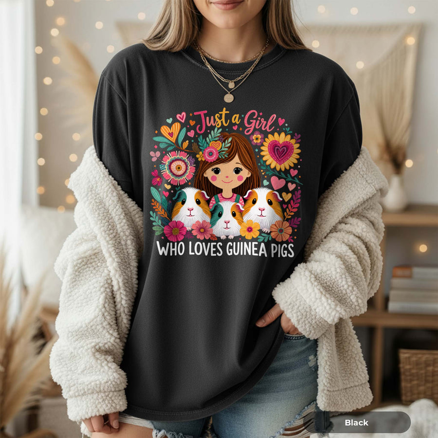 Just a Girl Guinea Pig Trio T-Shirt
