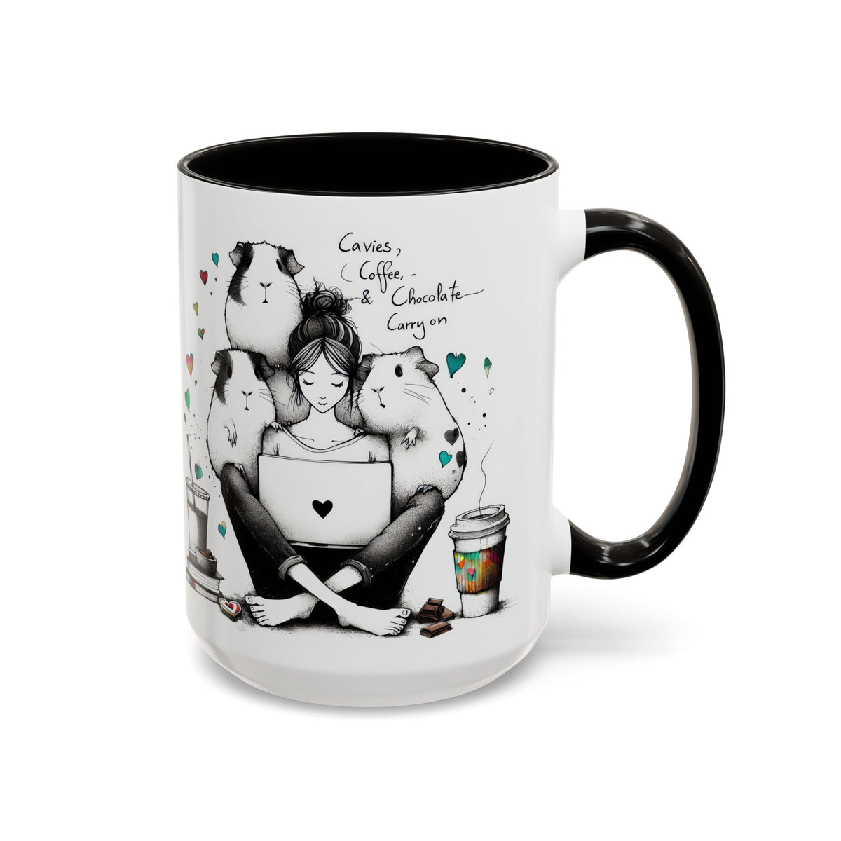 Guinea Pig Mug - Cavies, Coffee & Chocolate Carry On