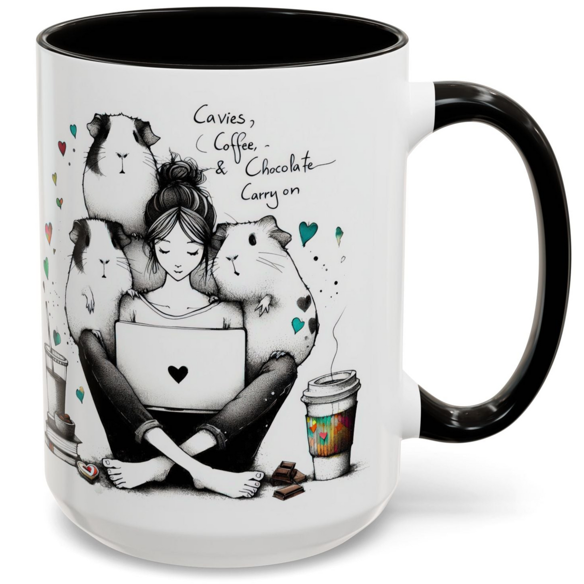Guinea Pig Mug - Cavies, Coffee & Chocolate Carry On