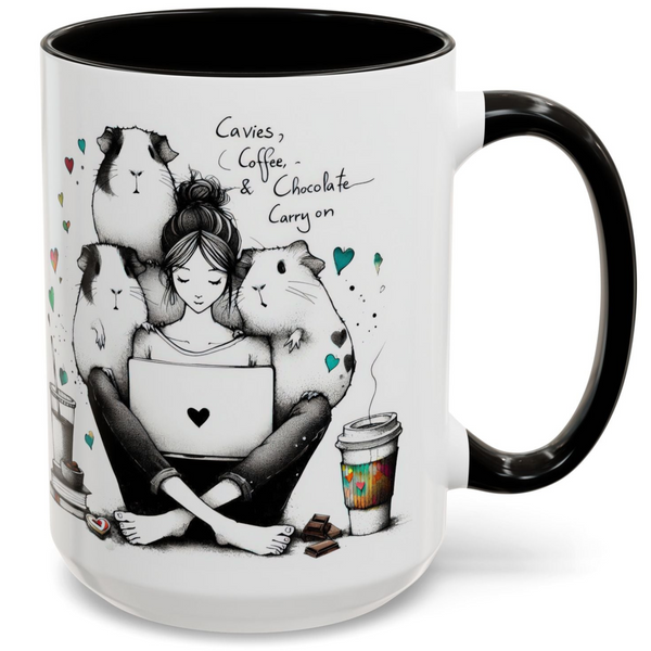 Guinea Pig Mug - Cavies, Coffee & Chocolate Carry On